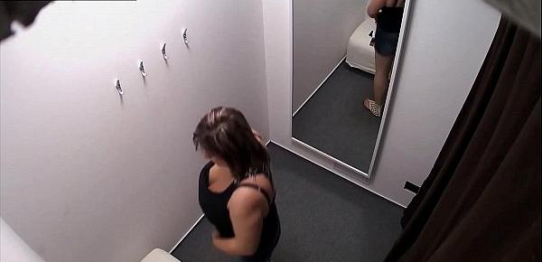 Girl with Huge Tits Caught on Security Cam